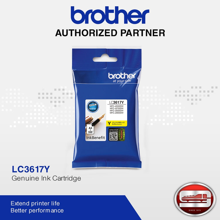 Brother Colour Inkjet Multi-Function LC3617Y (Yellow) ORIGINAL