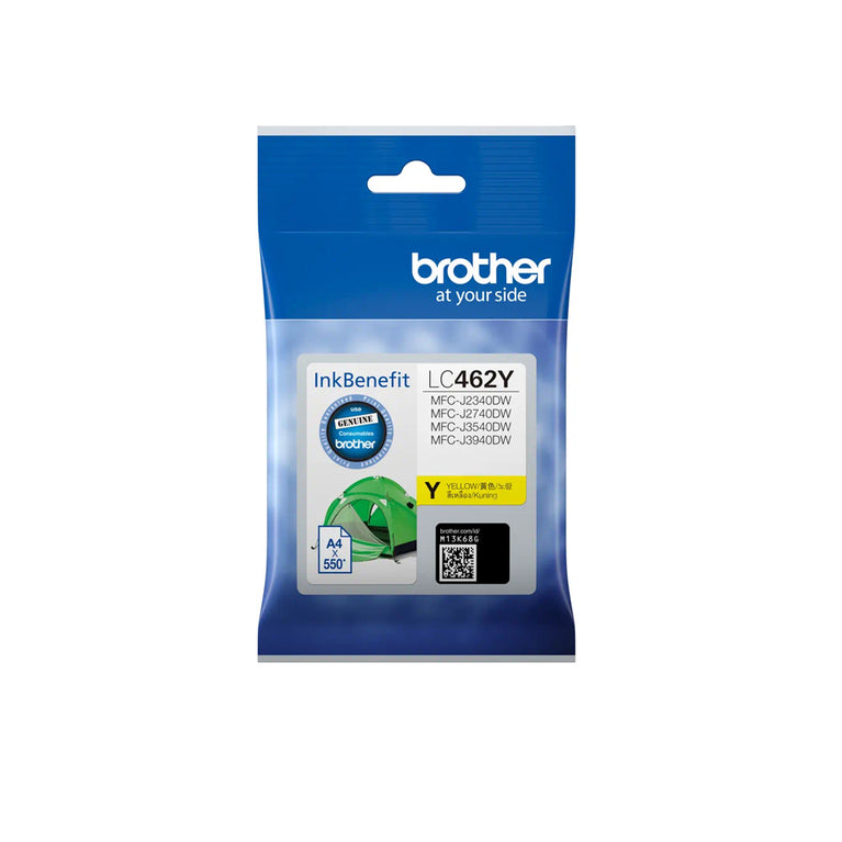 Brother LC-462Y Yellow Genuine Ink Cartridge (550 page yield)