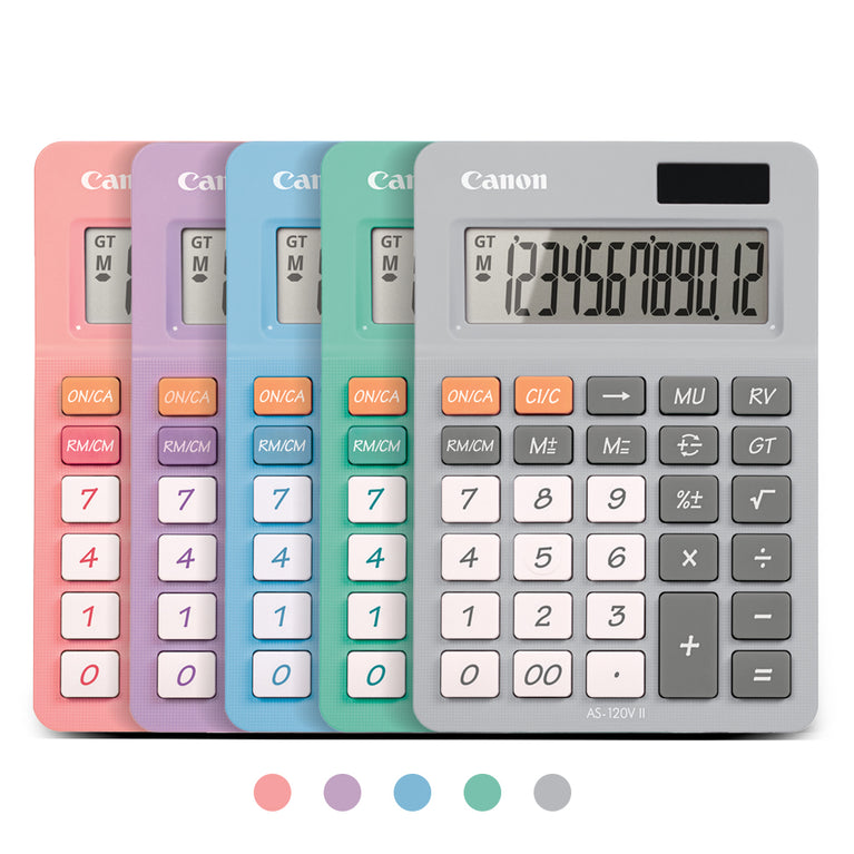 Canon AS-120V II Dual Power Desktop Calculator