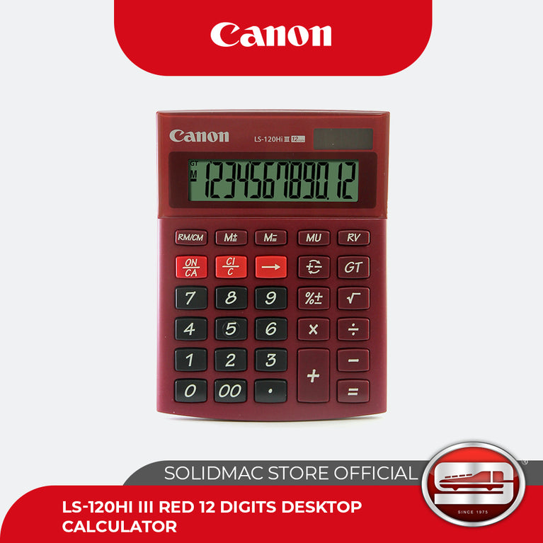 Canon LS-120Hi III Desktop Calculator (Red)