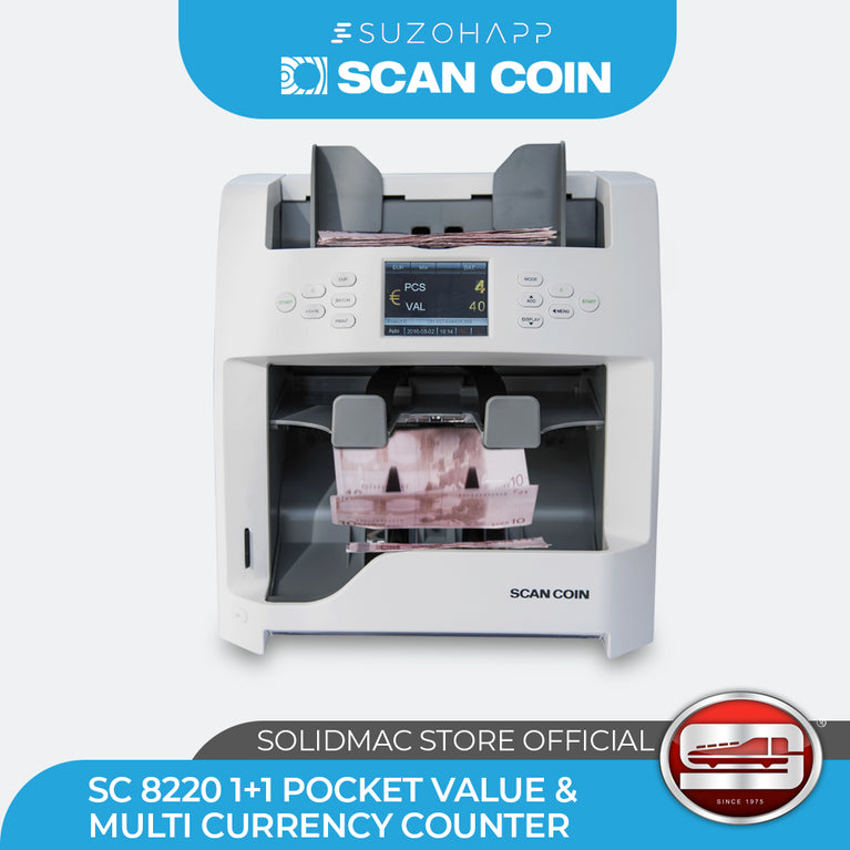 Scan Coin SC-8220 1+1 Pocket Value & Multi Currency Counter