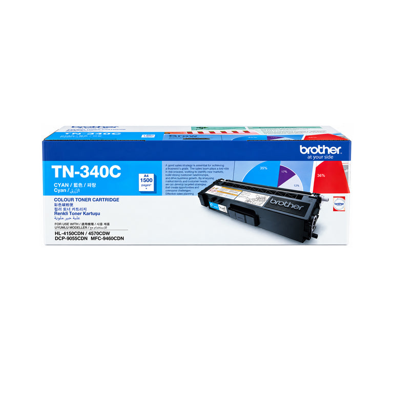 Brother TN-340C AP (Cyan) Printer Toner Cartridge ORIGINAL