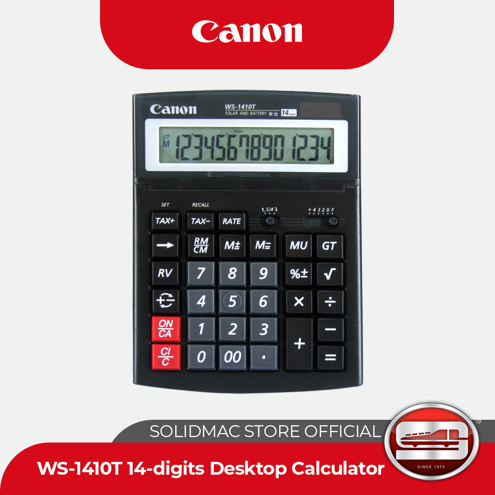 Canon WS-1410T Desktop Calculator (14 digits)