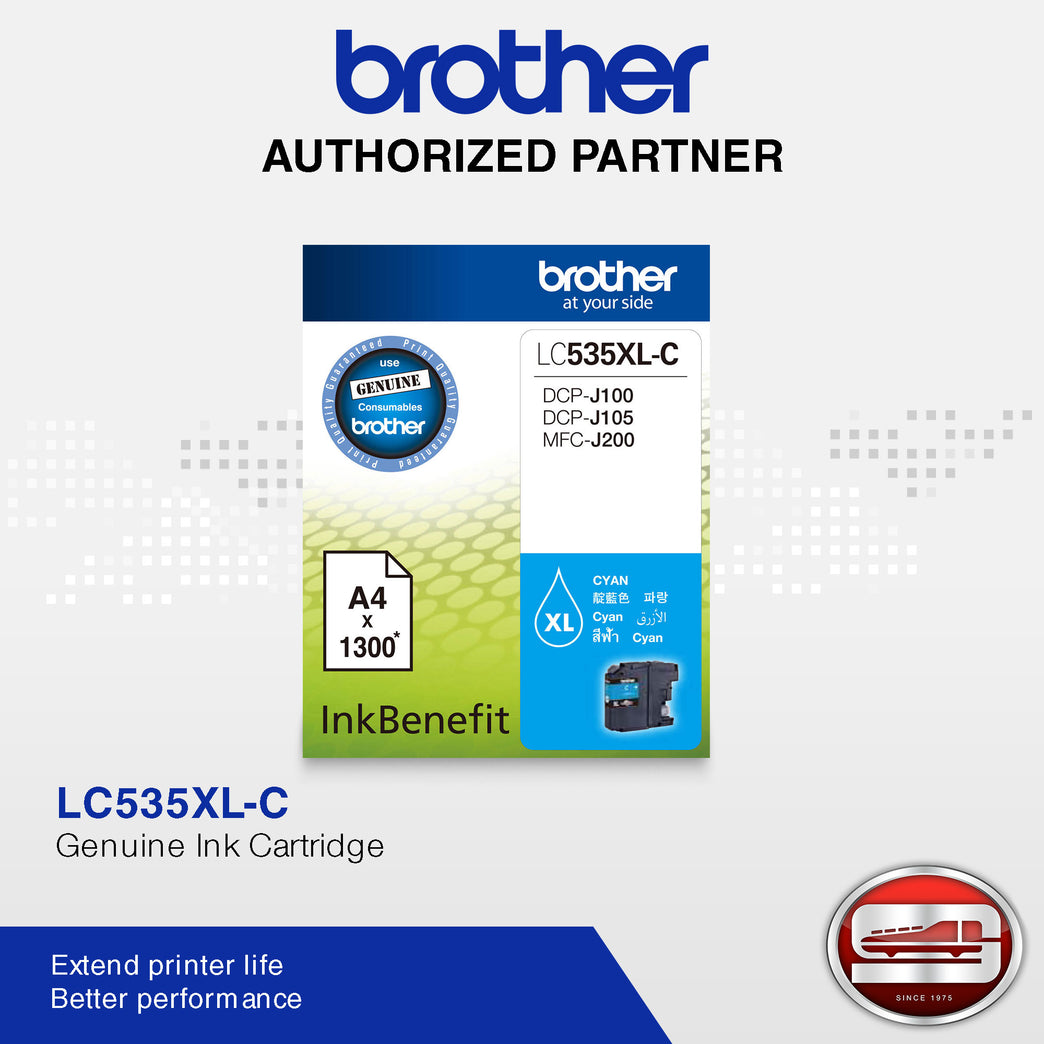 Brother Colour Inkjet Multi-Function LC-535XL (CYAN) ORIGINAL