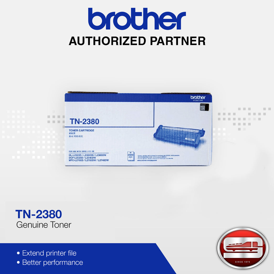 Brother TN-2380 Toner for HL-2365DW, DCP-L2540DW, MFC-L2700D, MFC-L2700DW, MFC-L2740DW / 2600 pages