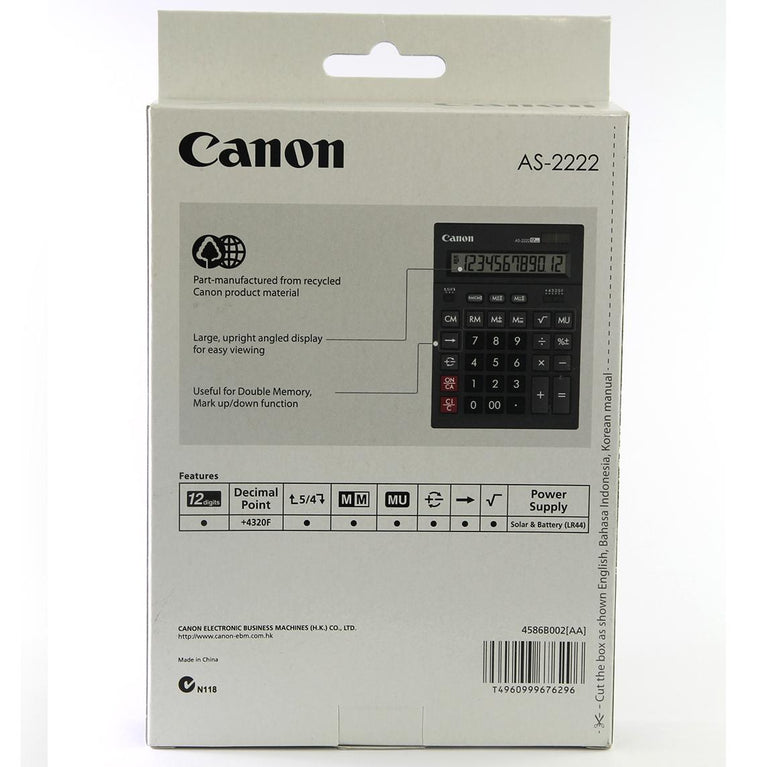 Canon AS-2222 Desktop Calculator (Black)