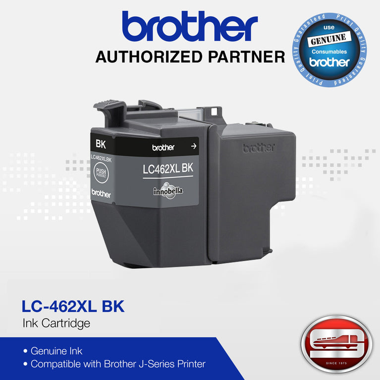 Brother LC-462XLBK Black Genuine Ink Cartridge (3,000 page yield)