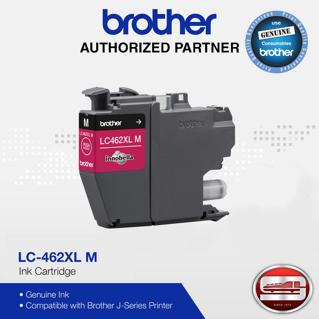 Brother LC-462XLM Magenta Genuine Ink Cartridge (1,500 page yield)