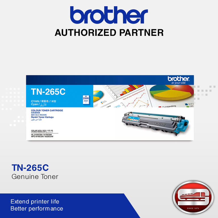 Brother TN-265C ASA Printer Toner Cartridge ORIGINAL