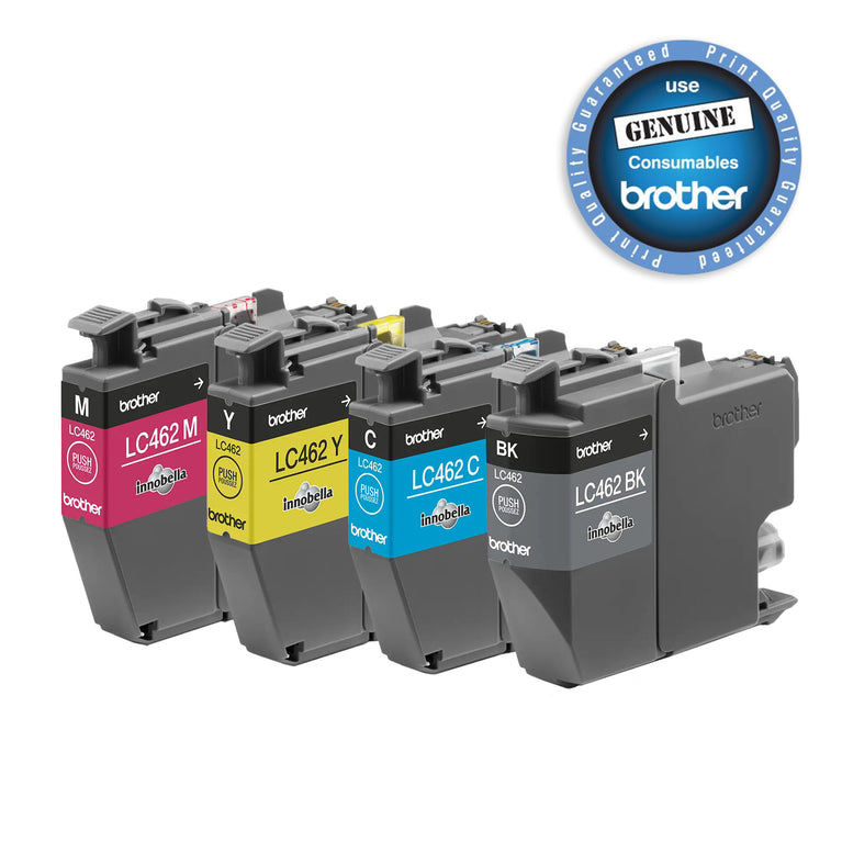 Brother LC-462Y Yellow Genuine Ink Cartridge (550 page yield)