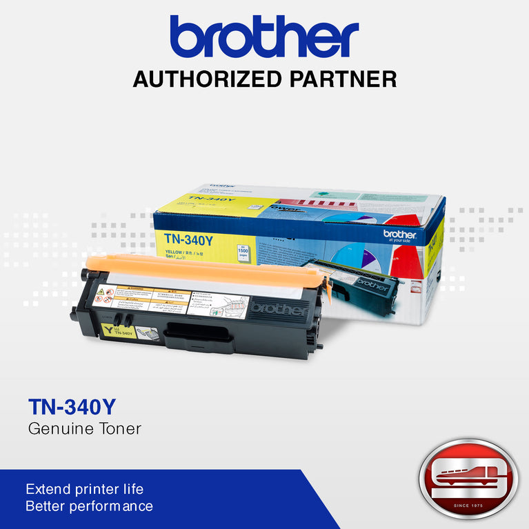 Brother TN-340Y AP (Yellow) Printer Toner Cartridge ORIGINAL