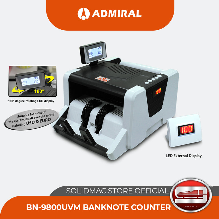 Admiral BN-9800UVM Friction Type Banknote Counter