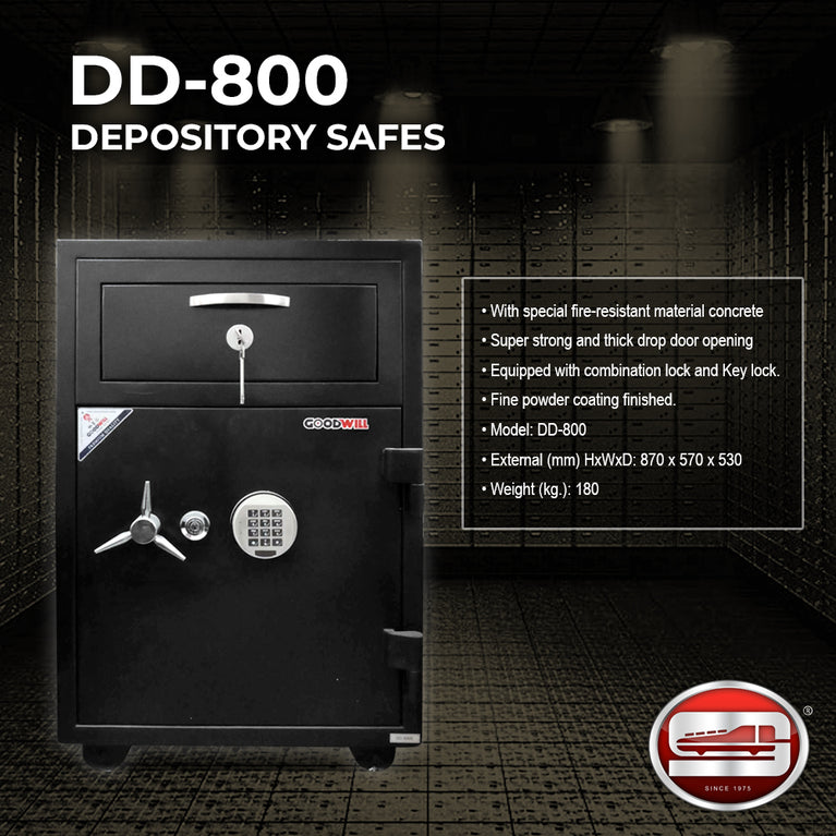 Goodwill DD-800 Electronic & Combination Depository Safes