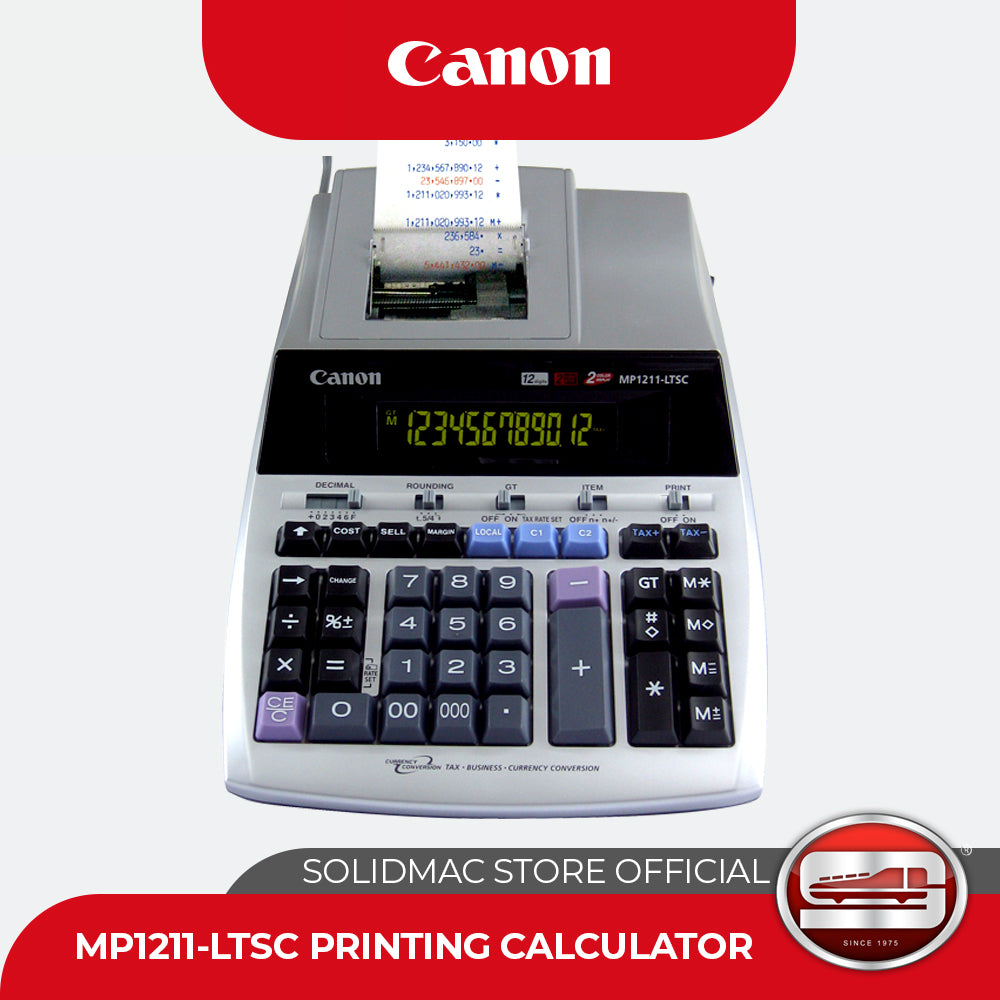 Canon MP1211-LTSC Printing Calculator Silver