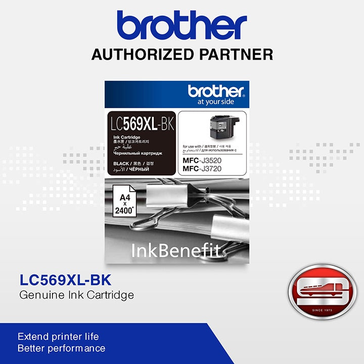 Brother Colour Inkjet Multi-Function LC-569XL BK (Black) ORIGINAL