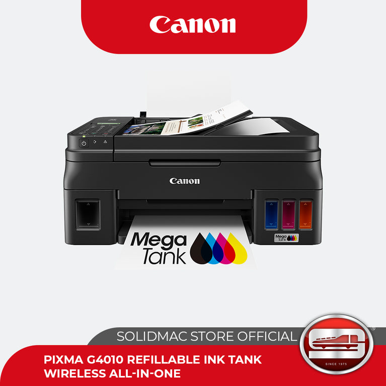 Canon PIXMA G4010 Refillable Ink Tank Wireless All-In-One with Fax for High Volume Printing